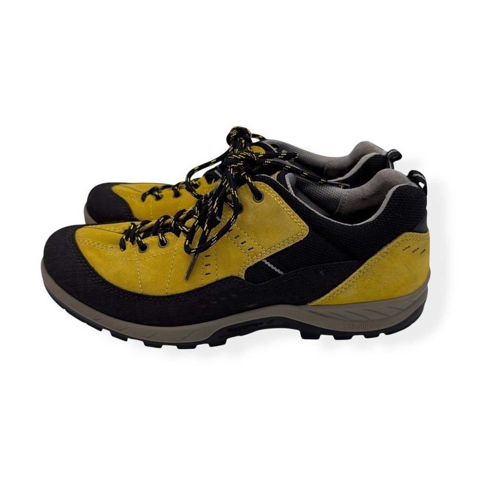 Ecco Yura Receptor Shoes Womens 9.5 US / 40 EU Yellow Black Leather Hiking Trail - Picture 6 of 14
